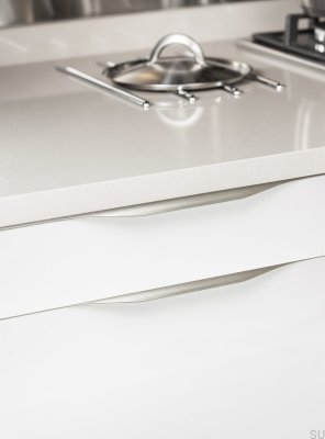 Uchwyt meblowy krawędziowy Forma 0250 497 Aluminiowy Srebrny Szczotkowany