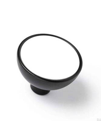 Gałka meblowa Bol Czarna z białym