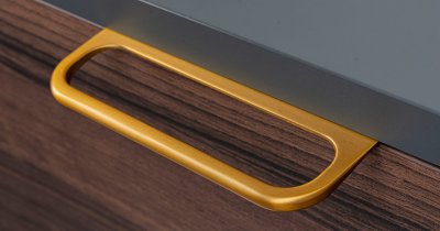 Uchwyt meblowy krawędziowy Rim Złoty Szczotkowany Cava