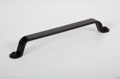 Uchwyt meblowy podłużny Button 160 Metalowy Czarny Mat