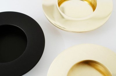 Uchwyt wpuszczany do drzwi przesuwnych 55 Mosiężny Polerowany Nielakierowany