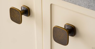 Gałka meblowa Quart Big Rustykalna Złota