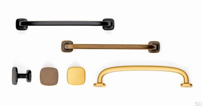 Uchwyt meblowy podłużny Quart Mini 128 Metalowy Czarny Mat