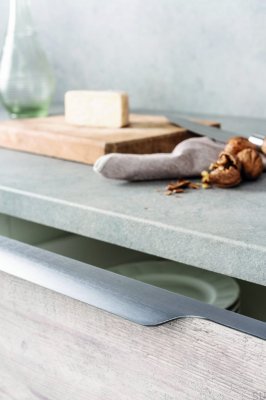 Uchwyt meblowy krawędziowy Vector 0434 697 Aluminiowy Szary Szczotkowany