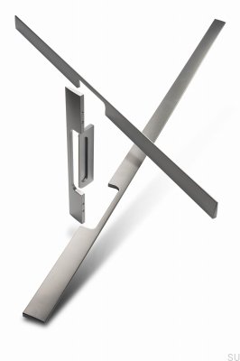 Uchwyt meblowy podłużny Peak 1760 Aluminiowy Srebrny Szczotkowany