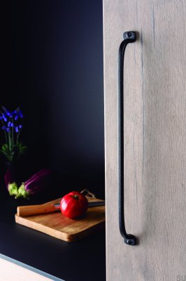 Uchwyt meblowy muszlowy Firm 320 Metalowy Czarny