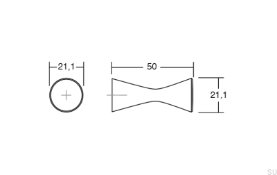Wieszak ścienny Diabolo Aluminiowa Złoty Szczotkowany Eco