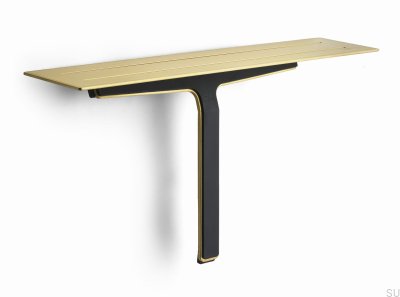 Półka łazienkowa z ściągaczka wody do szyb i kabin prysznicowych 7012 Złota Powłoka PVD