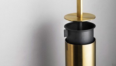 Szczotka toaletowa podłogowa 7042 Złota Powłoka PVD