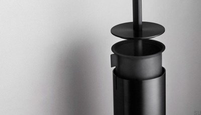 Szczotka toaletowa podłogowa 7044 Czarna Powłoka PVD