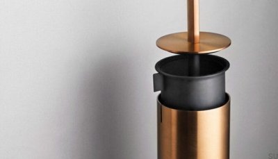 Szczotka toaletowa podłogowa 7043 Miedziana Powłoka PVD