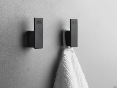 Wieszaki ścienne 7074 Czarne Powłoka PVD (2 sztuki)