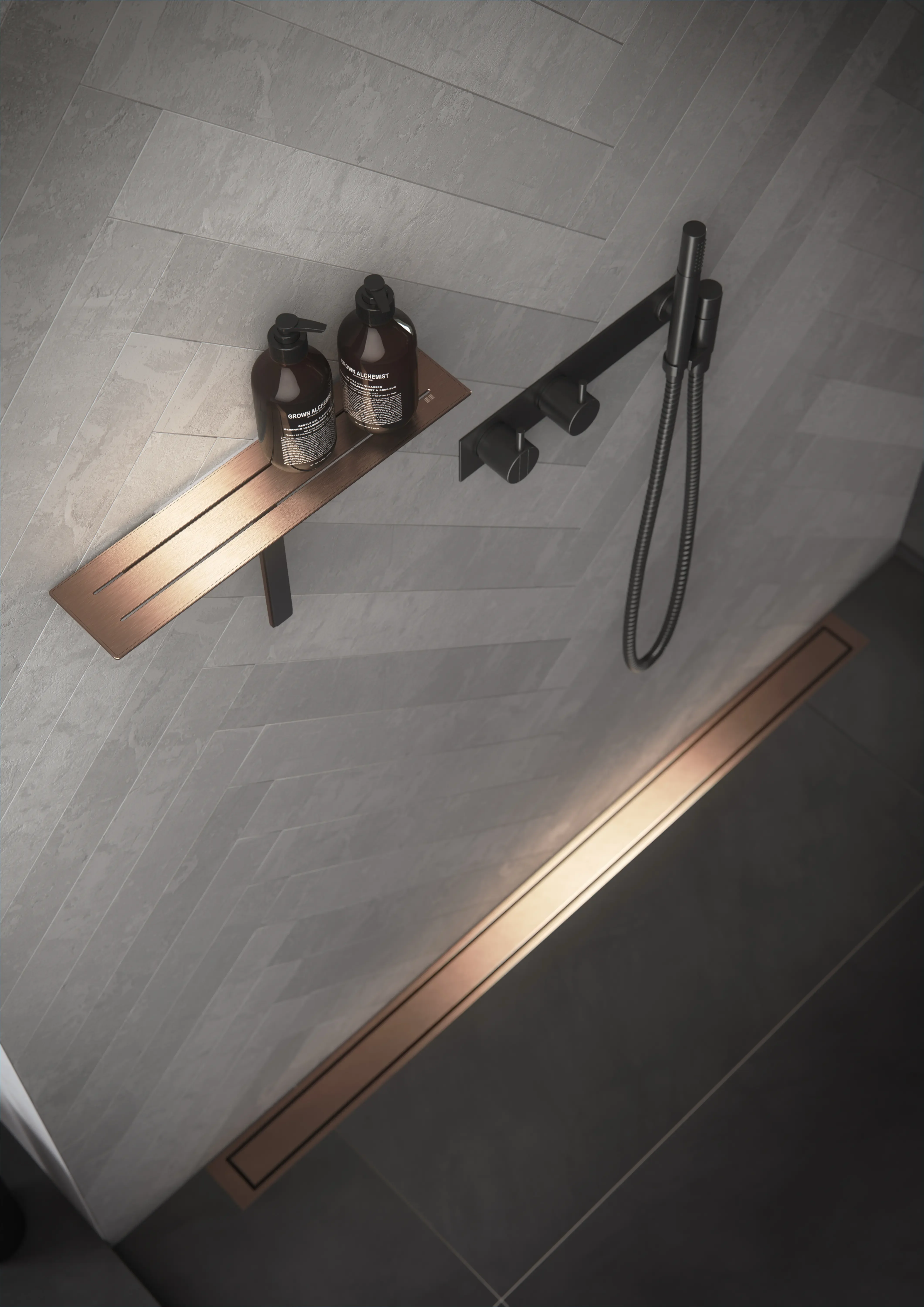 7013--półka-łazienkowa-z-ściągaczką-wody-do-szyb-i-kabin-prysznicowych-miedziana-powłoka-pvd-interior-unidrain-Skandynawskie-Uchwyty.webp