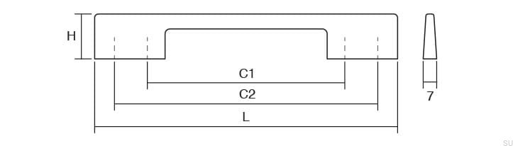 0053096ZM1--uchwyt-meblowy-podłużny-dino-biały-mat-viefe-skandynawskie-uchwyty-rysunek-techniczny
