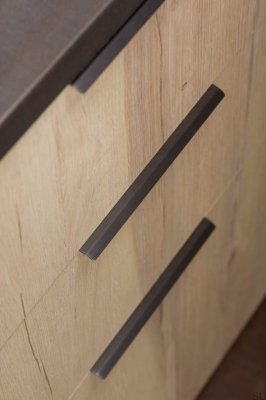 Uchwyt meblowy krawędziowy Curve 128  Anodowany Mat