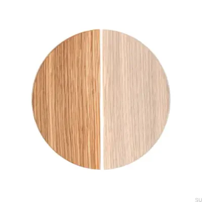 Uchwyt meblowy Basic Półokrągły 40 Drewniany Dębowy - Olej Bezbarwny Półmat