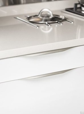 Uchwyt meblowy krawędziowy Forma 0251 897 Aluminiowy Srebrny Szczotkowany