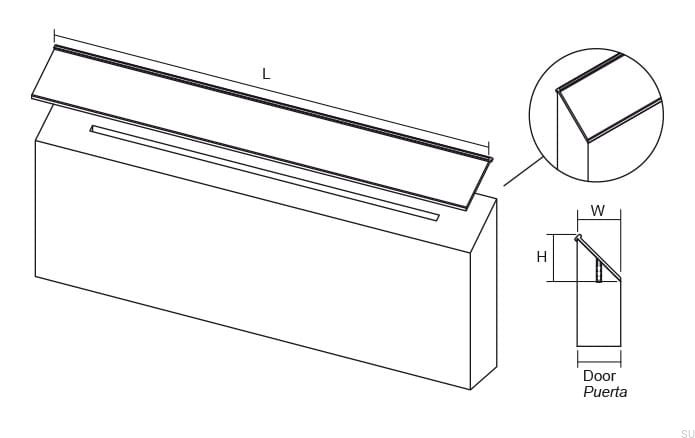 03803000LM2--Uchwyt-meblowy-krawędziowy-Steep-3000-Aluminiowy-Czarny-Mat-Viefe-Skandynawskie-Uchwyty-rysunek-techniczny