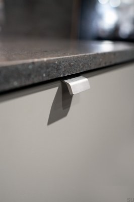 Uchwyt meblowy krawędziowy Side 40 Aluminiowy Srebrny Szczotkowany