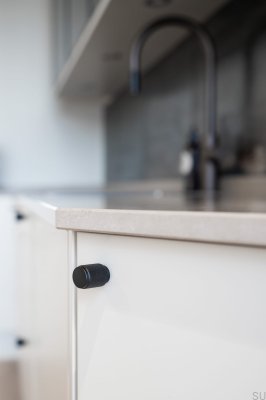 Gałka meblowa Riff  Aluminiowa Czarna Matowa