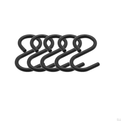 Haczyki do wieszaka kuchennego Aveny Mosiężne Czarne