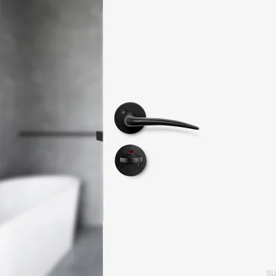 Zamek Form-49 Metalowy Czarny Mat Standard Skandynawski