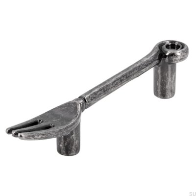 Uchwyt meblowy podłużny 1051 64 Widelec Antyczny Srebrny