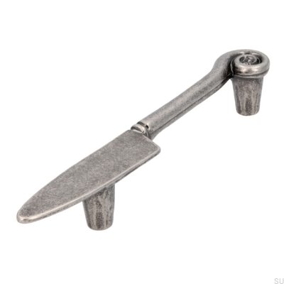 Uchwyt meblowy podłużny 1053 96 Nóż Antyczny Srebrny