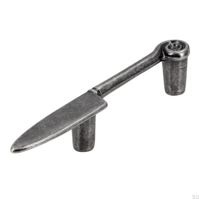 Uchwyt meblowy podłużny 1053 64 Nóż Antyczny Srebrny