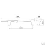 1053--Uchwyt-meblowy-podłużny-1053-64-Nóż-Antyczny-Srebrny-Viefe-Skandynawskie Uchwyty-rysunek-techniczny