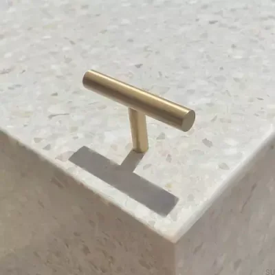 Gałka meblowa T-Bar Marbelo Mosiężna Szczotkowana