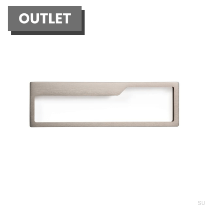 Uchwyt meblowy wpuszczany Pocket 192 Nikiel szczotkowany z białym