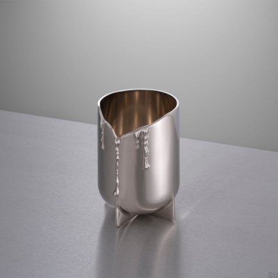 Świecznik pojedynczy Vessel Stalowy Srebrny
