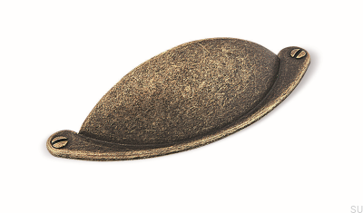 Uchwyt meblowy muszlowy 1761 64 Antyczny Brąz