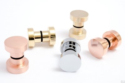 Gałka Drzwiowa Dwustronna Dot 50 Aluminiowa czarna