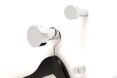 Wieszak ścienny Dot 55 Stalowy szczotkowany