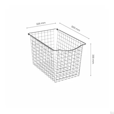 Kosz druciany 330/400 mm Ciemnoszary
