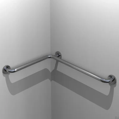 Poręcz prysznicowa kątowa pozioma Stalowa 