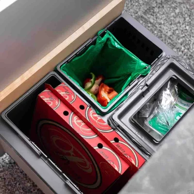 System pojemników do segregacji odpadów Trend Highside 600 Eco Ciemnoszary