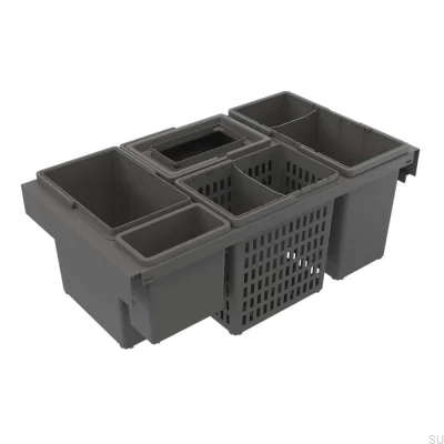 System pojemników do segregacji odpadów Trend Highside 800 Eco Ciemnoszary