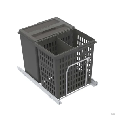 System pojemników do segregacji odpadów Select Basic Eco Ciemnoszary