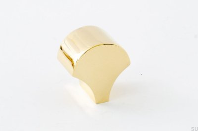 Gałka meblowa Feather 28 Mosiężna Polerowana Nielakierowana