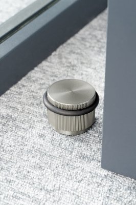 Stopka Stoper do drzwi podłogowy Arpa Srebrny