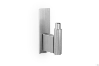 Wieszak ścienny z podkładką Arpa Plate Aluminiowy Srebrny Szczotkowany Eco