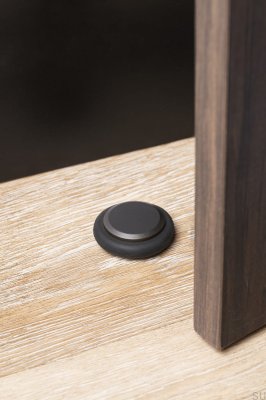 Stopka Stoper do drzwi podłogowy Low 48 Aluminiowy Szary