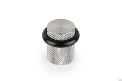 Stopka Stoper do drzwi podłogowy Graf Aluminiowy Srebrny Szczotkowany