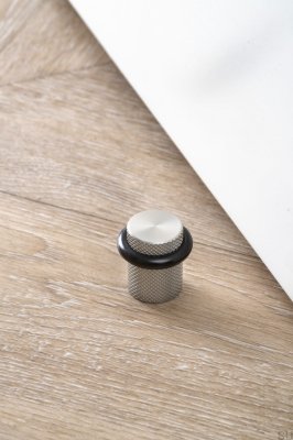 Stopka Stoper do drzwi podłogowy Graf Aluminiowy Srebrny Szczotkowany