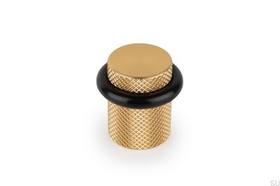 Stopka Stoper do drzwi podłogowy Graf Aluminiowy Złoty Szczotkowany