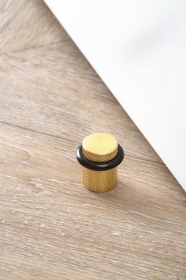 Stopka Stoper do drzwi podłogowy Graf Aluminiowy Złoty Szczotkowany