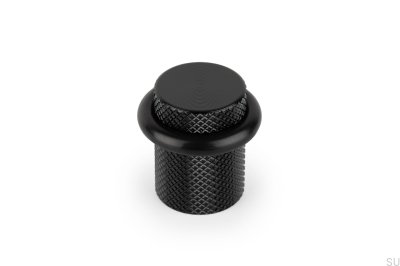 Stopka Stoper do drzwi podłogowy Graf Aluminiowy Czarny Szczotkowany